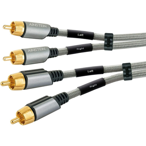 AINSTEIN Audio Cinch Kabel 2,5m, 2x Cinch Stecker <gt/> 2x Cinch Stecker