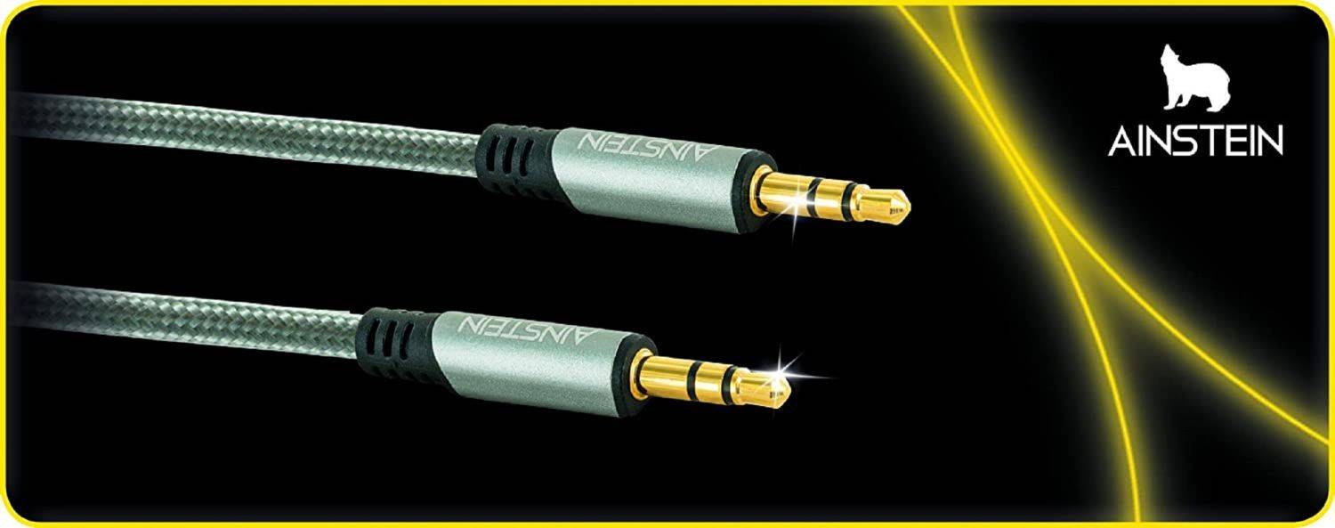 AINSTEIN 3,5 mm Klinke Aux Kabel 2,5m, Klinkenstecker <gt/> Klinkenstecker