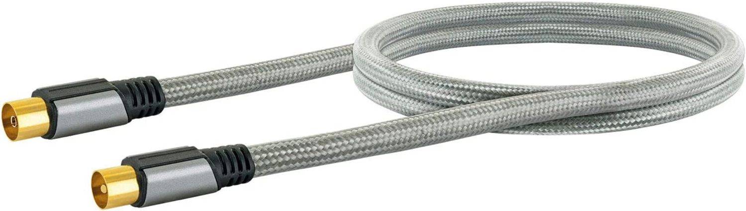 Schwaiger AINSTEIN IEC Antennen Anschlusskabel 2,0m, IEC Stecker <gt/> IEC Buchse, 110 dB