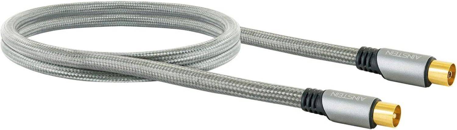 Schwaiger AINSTEIN IEC Antennen Anschlusskabel 2,0m, IEC Stecker <gt/> IEC Buchse, 110 dB