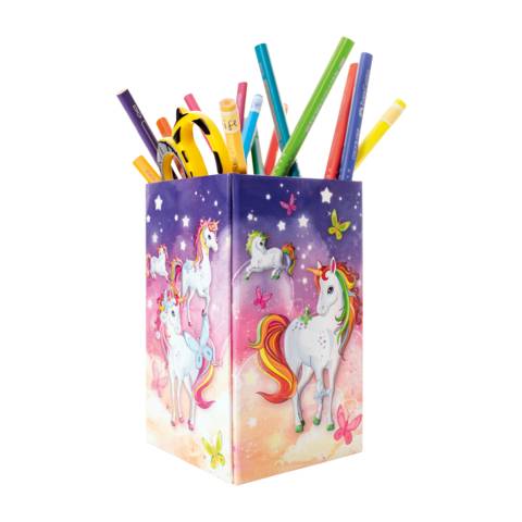 Stifteköcher Karton Einhorn