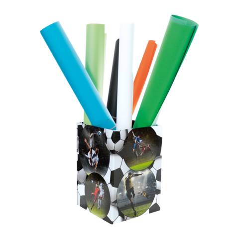 Papierkorb Karton Fussball