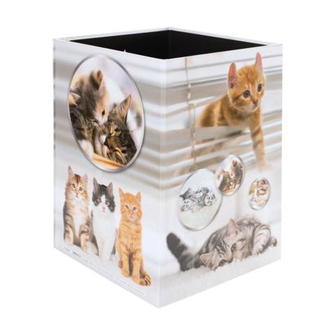 Papierkorb Karton Katzen