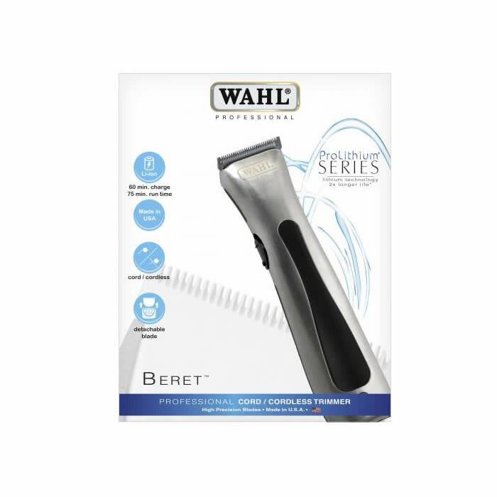 Wahl Cordless Trimmer Beret Prolithium gebürstetem Chrom 1 Stück