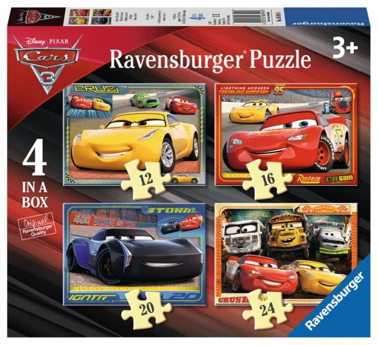 Disney Cars 3 Puzzle, 4in1