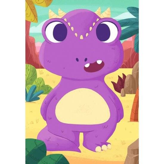 RAVENSBURGER Puzzle Mix&Match: Niedliche Dinosaurier 3x24 Teile