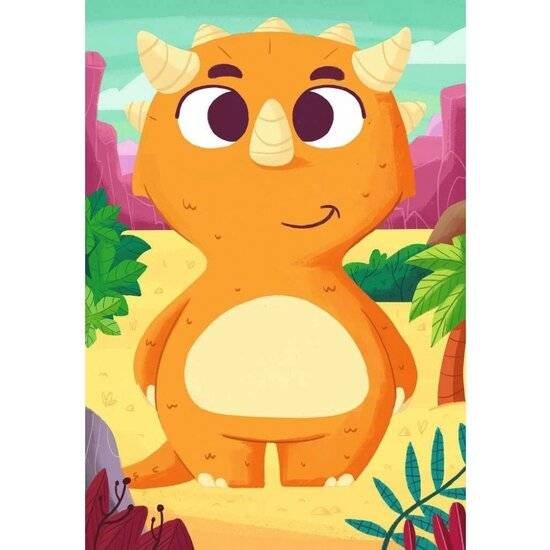 RAVENSBURGER Puzzle Mix&Match: Niedliche Dinosaurier 3x24 Teile