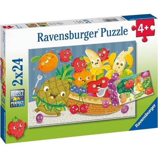 RAVENSBURGER Puzzle Fettes Obst 2x24 Teile