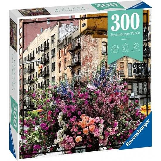 RAVENSBURGER Puzzle Moment: Blumen in New York 300 Teile