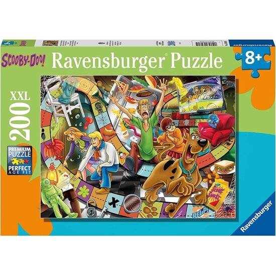 Scooby-Doo! Ravensburger Puzzleschachtel für 8+ Jahre XXL 200-Teile-Puzzle, zeigt Scooby-Doo und die Mystery Inc. Bande in einer farbenfrohen Actionszene.