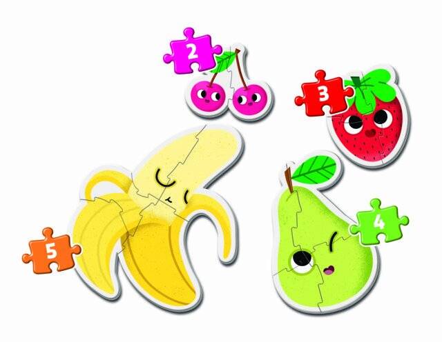 CLEMENTONI Mein erstes Obst-Puzzle 4in1 (2,3,4,5 Teile)