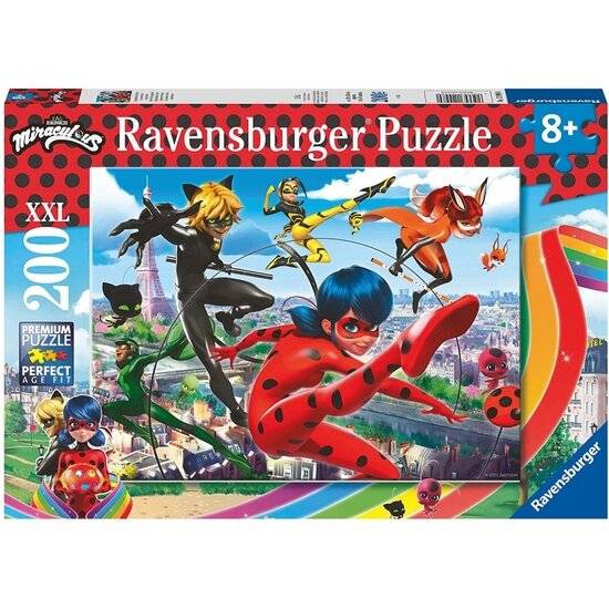 RAVENSBURGER Puzzle Magic Marienkäfer und schwarze Katze XXL 200 Teile