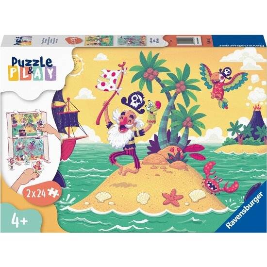 RAVENSBURGER Puzzle&Play: Piratenabenteuer 2x24 Teile