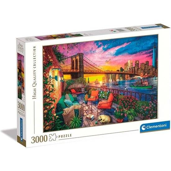 Clementoni Puzzle Manhattan Balkon Sonnenuntergang, 3000Stück.