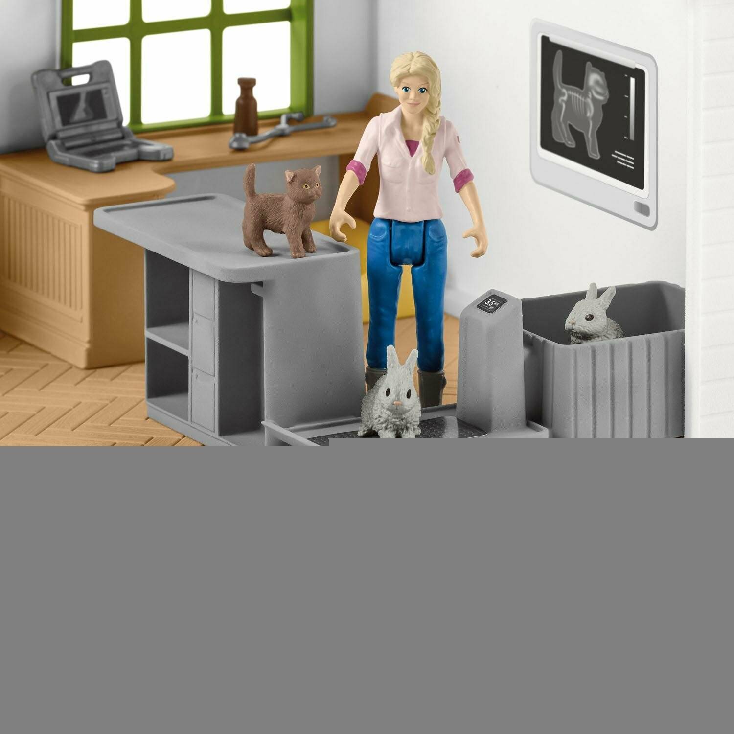 Tierarzt-Praxis mit Haustieren