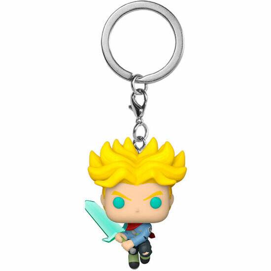 SCHLÜSSELANHÄNGER TASCHE POP DRAGON BALL SUPER SAIYAN TRUNKS MIT SCHWERT