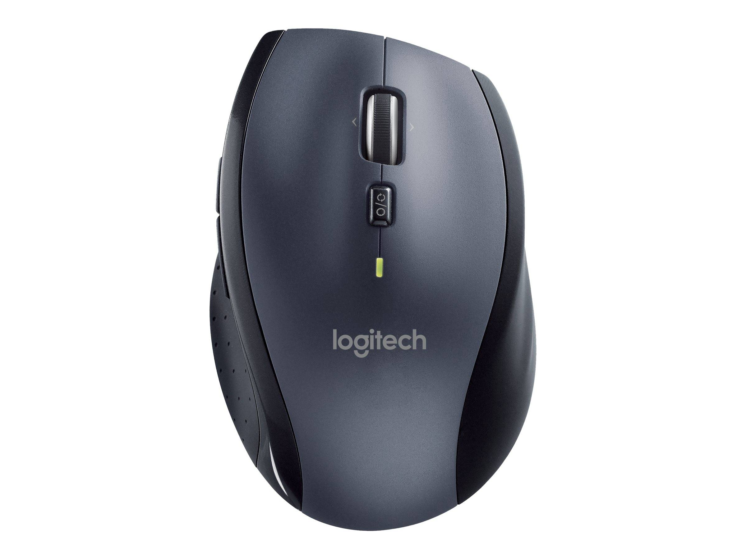 Logitech Marathon M705 - Maus - ergonomisch - Für Rechtshänder - Laser - 7 Tasten - kabellos - 2.4 GHz - kabelloser Empf
