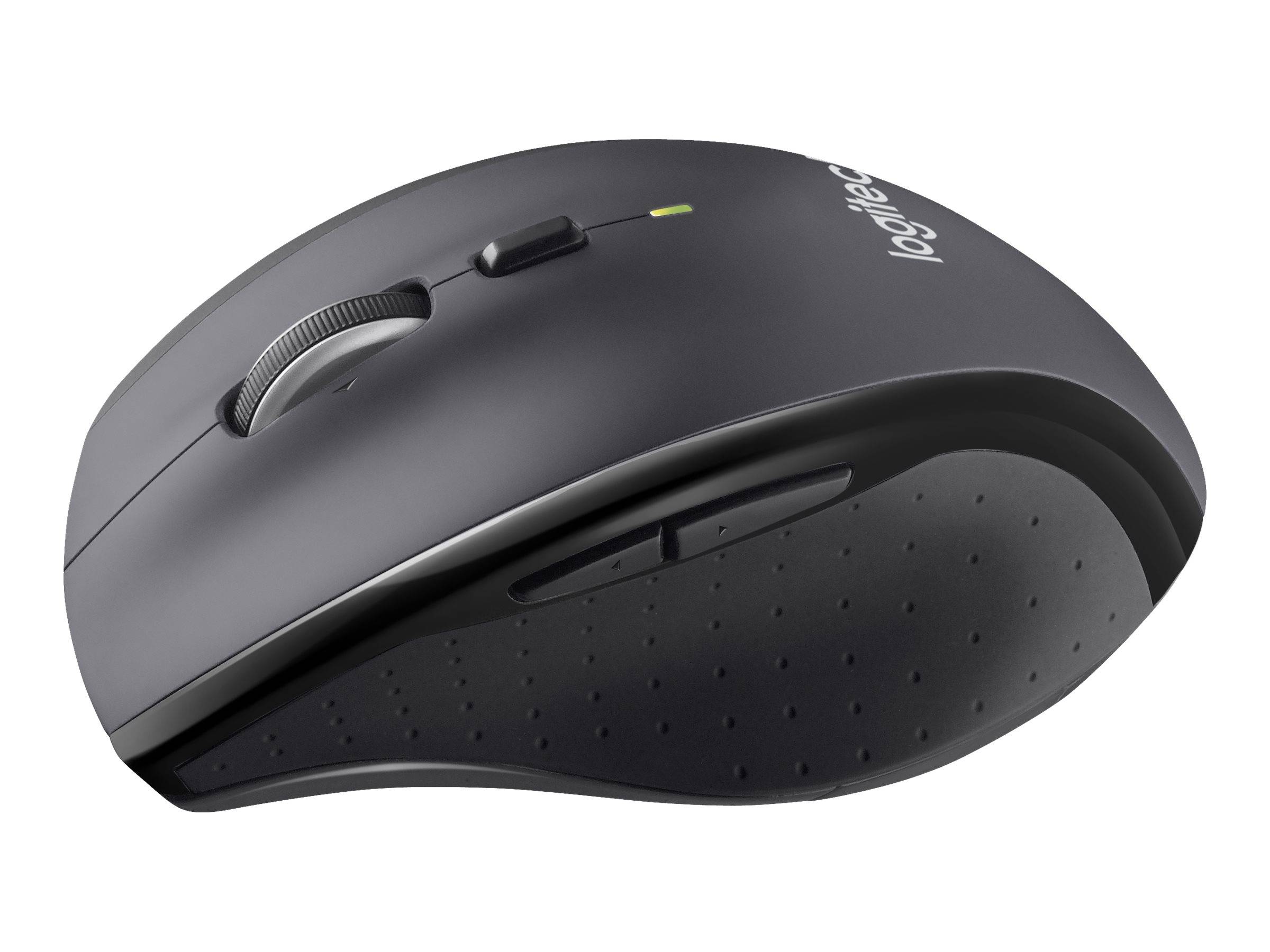Logitech Marathon M705 - Maus - ergonomisch - Für Rechtshänder - Laser - 7 Tasten - kabellos - 2.4 GHz - kabelloser Empf