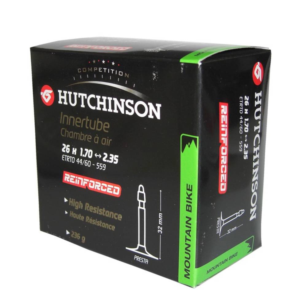 Hutchinson CV657051 26" Schlauch "Reinforced", 26x1.70-2.35", SV 48 mm, schwarz