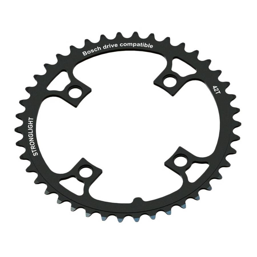 STRONGLIGHT 262552 Kettenblatt für Bosch 1 40 Zähne LK 104mm, schwarz (1 Stück)