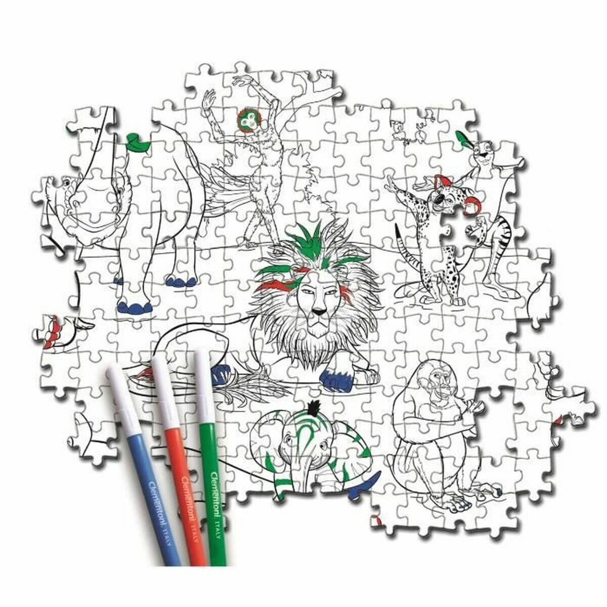 CLEMENTONI Wendepuzzle Zafari: Im Dschungel 104 Teile
