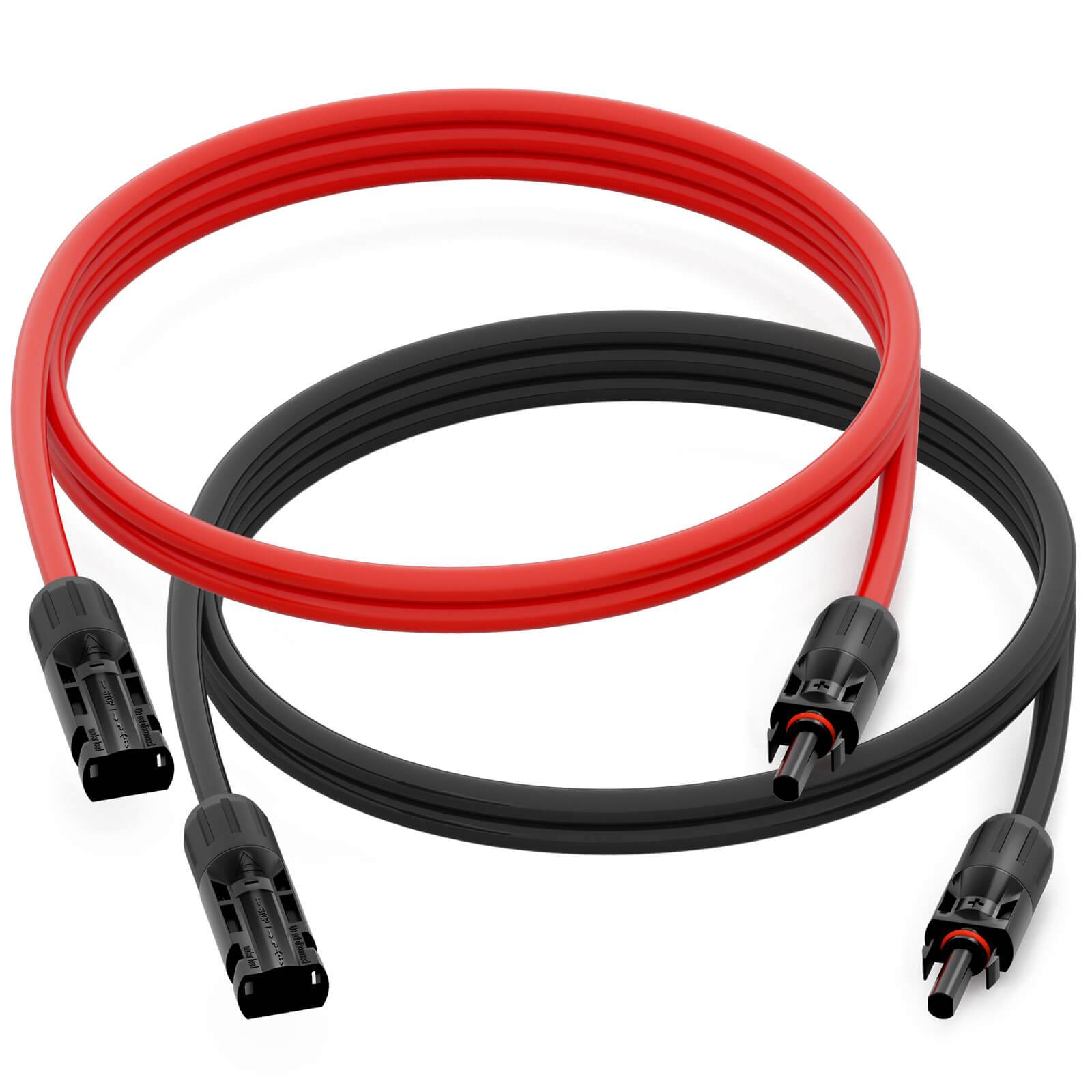 2x 25m Solarkabel Anschlusskabel für Solarmodule 4 mm² kompatibel mit MC4-Anschluss Photovoltaikkabel