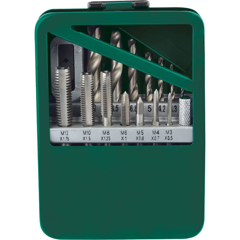 BRÜDER MANNESMANN Gewindeschneide-Satz, 15-teilig