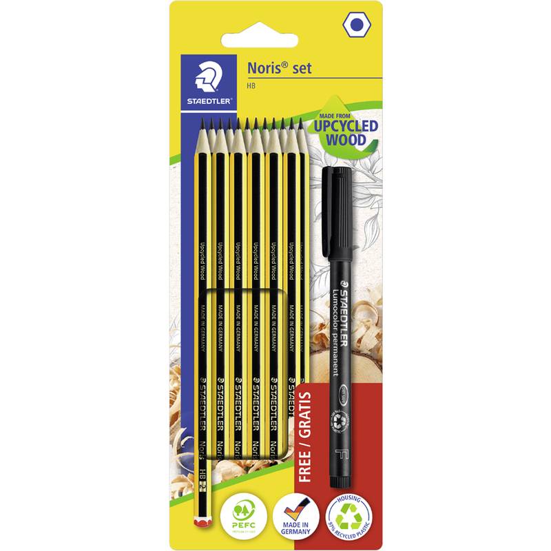 STAEDTLER Bleistift-Set Noris + gratis Permanent-Marker 318F