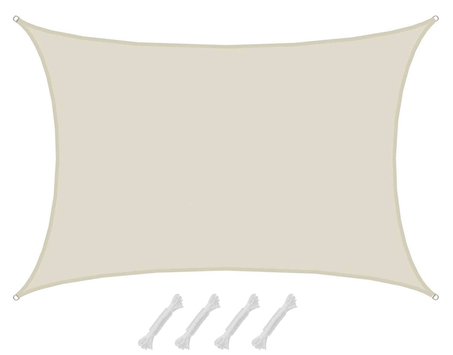 UV Sonnensegel Wasserdicht 6x4 - Rechteckig - Sonnenschutz Segel Garten Terrasse