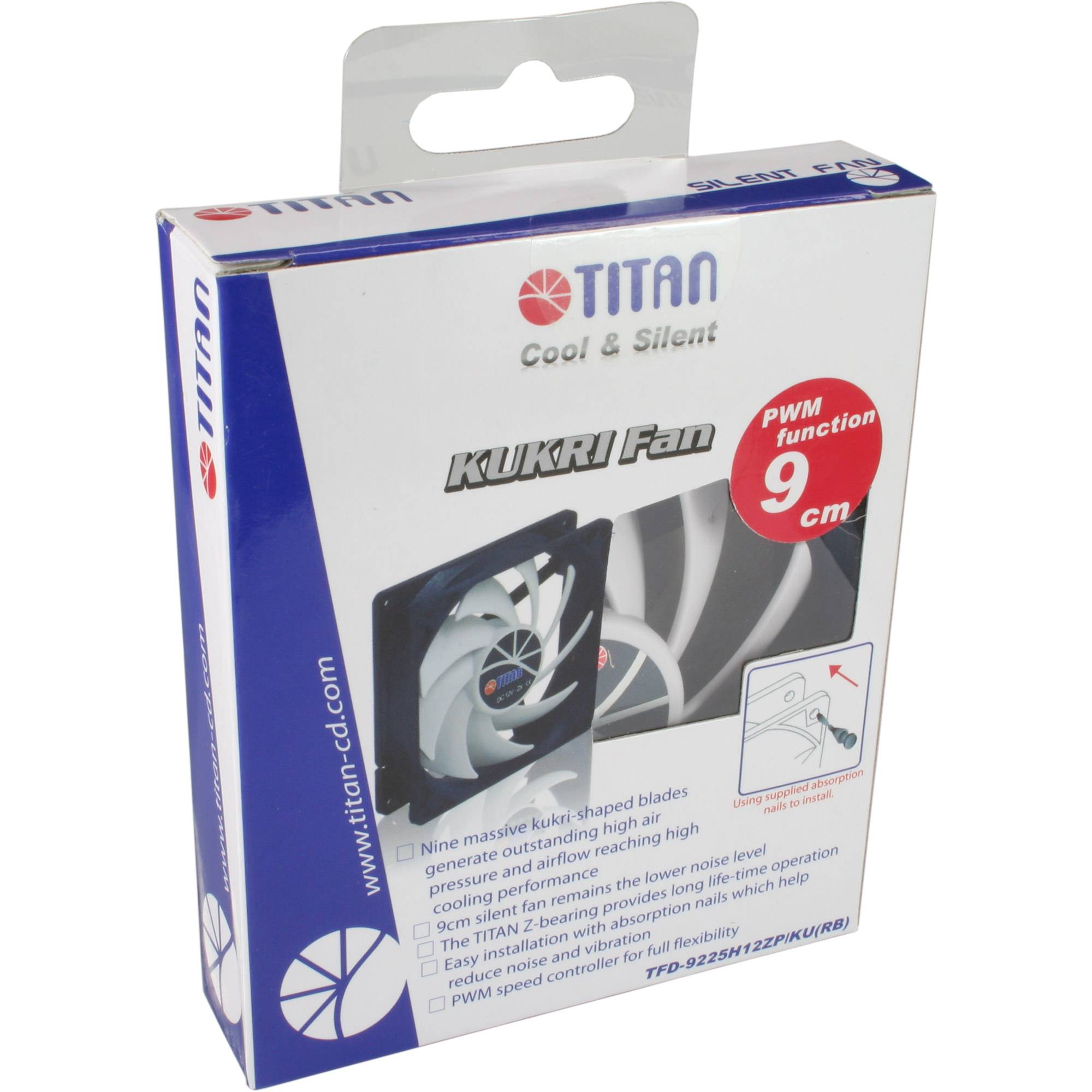 Titan KUKRI TFD-9225H12ZP/KU(RB) - Gehäuselüfter