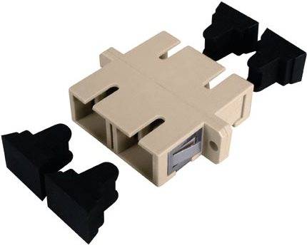 LWL Kupplung SC/SC, Duplex, Single-/Multimode, Kunststoff-Gehäuse mit Keramik-Ferrule (90707)