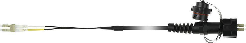 ACT 20 meter multimode 50/125 OM3 duplex fiber patch cable with LC and IP67 LC connectors 20M LCODVA-LC OM3 DX 7MM