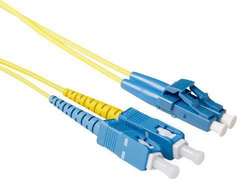 ACT 5 meter LSZH Singlemode 9/125 OS2 short boot fiber patch cable duplex with LC and SC connectors