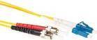 ACT 15 meter LSZH Singlemode 9/125 OS2 fiber patch cable duplex with LC and ST connectors