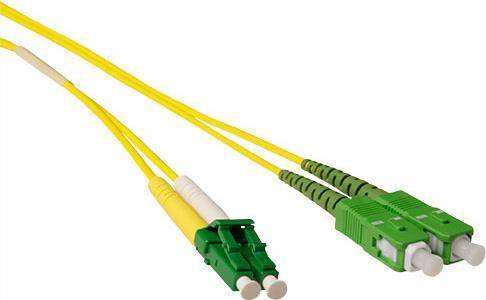 ACT 10 meter LSZH Singlemode 9/125 OS2 fiber patch cable duplex with LC/APC8 and SC/APC8 connectors