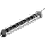 Renkforce Steckdosenleiste mit Schalter 8fach Schwarz-Silber Schutzkontakt 1296310 (1296310)