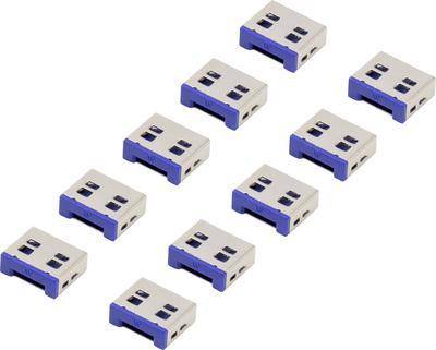 Renkforce USB Port Schloss RF-4695230 10er Set Silber-Blau RF-4695230 (RF-4695230)