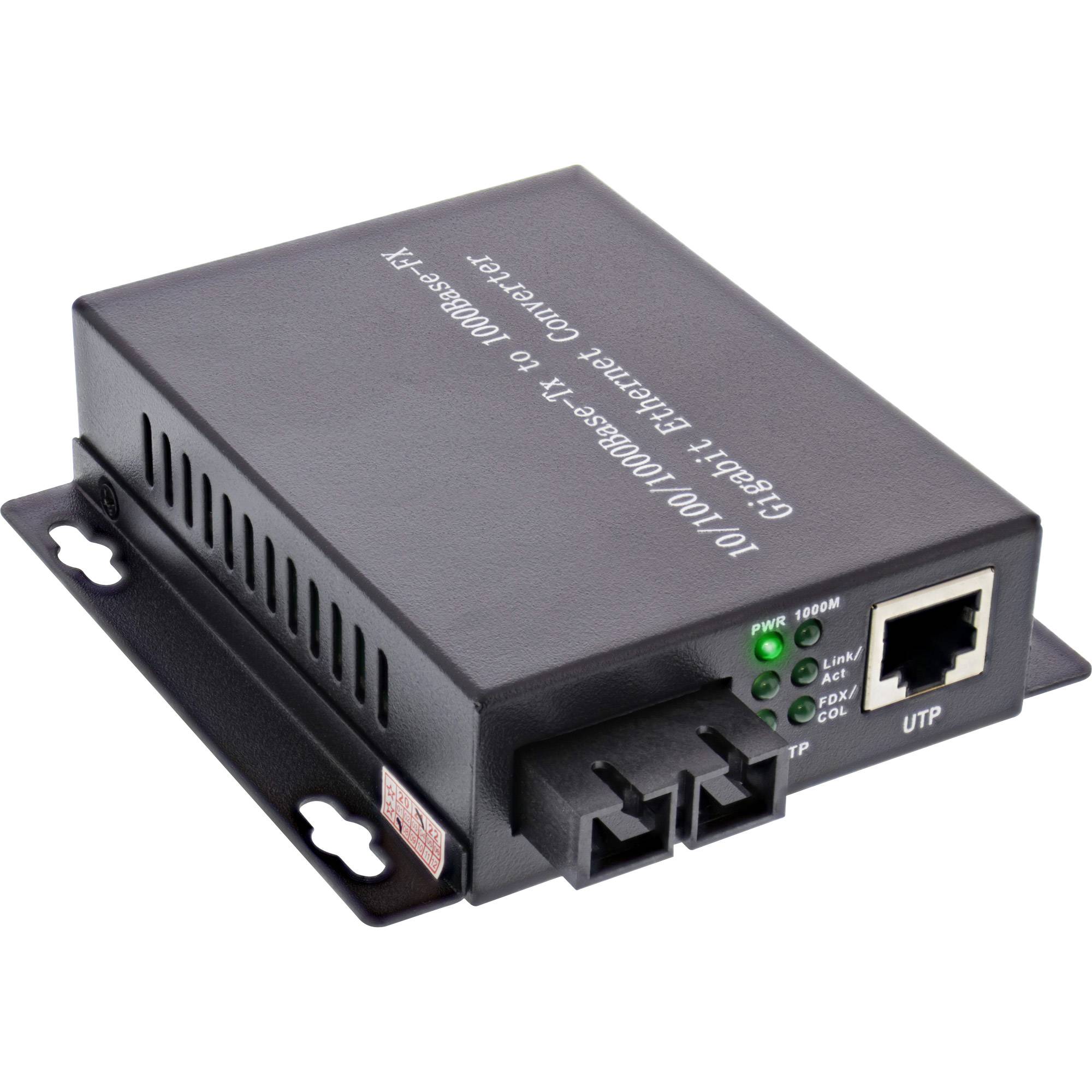 INLINE - Netzwerk Media Konverter 10/100/1000Mb/s TP zu LWL (SC Duplex) - SM - 20km