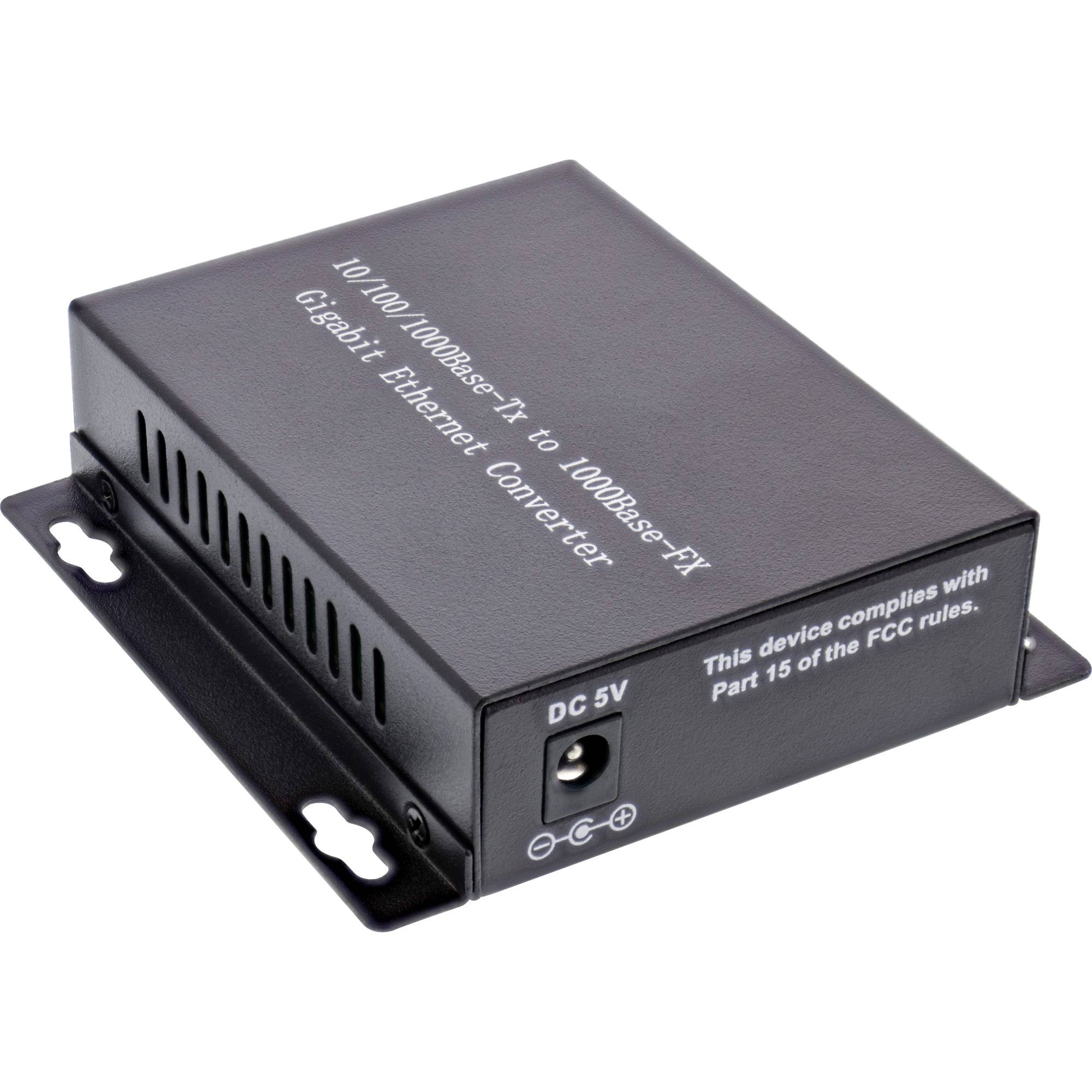 INLINE - Netzwerk Media Konverter 10/100/1000Mb/s TP zu LWL (SC Duplex) - SM - 20km