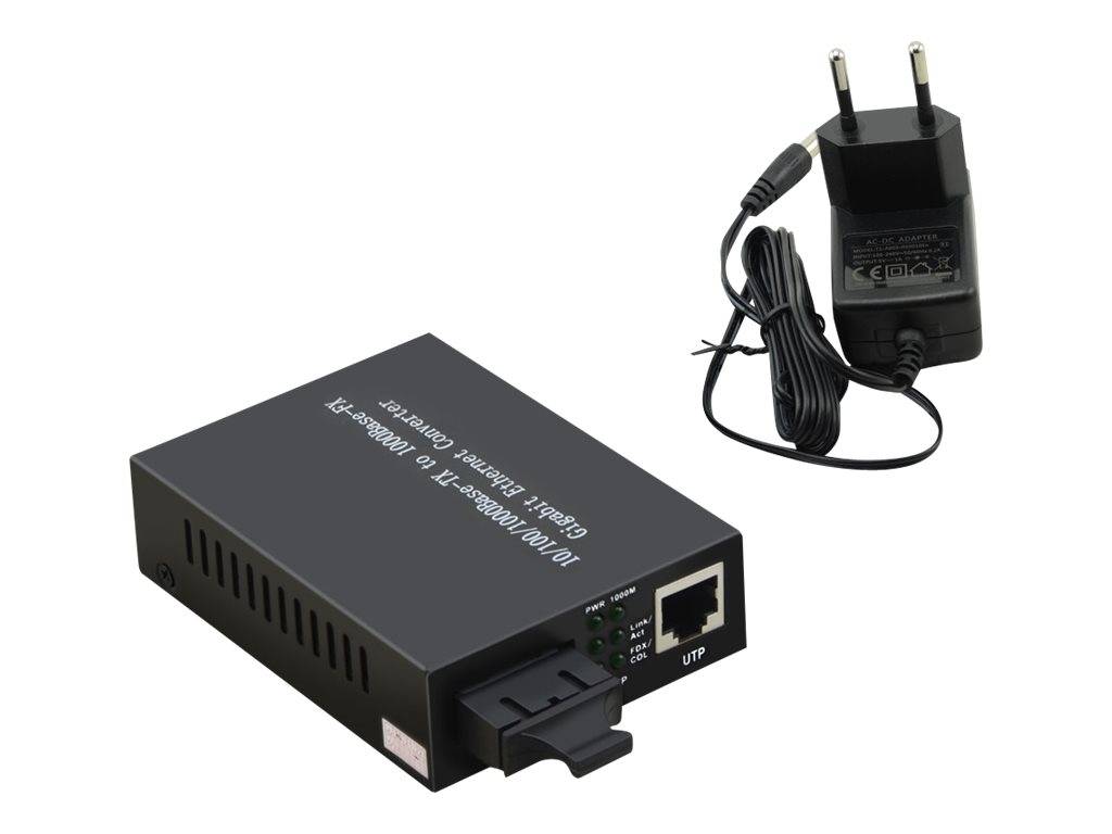 INLINE - Netzwerk Media Konverter 10/100/1000Mb/s TP zu LWL (SC Duplex) - MM - 550m