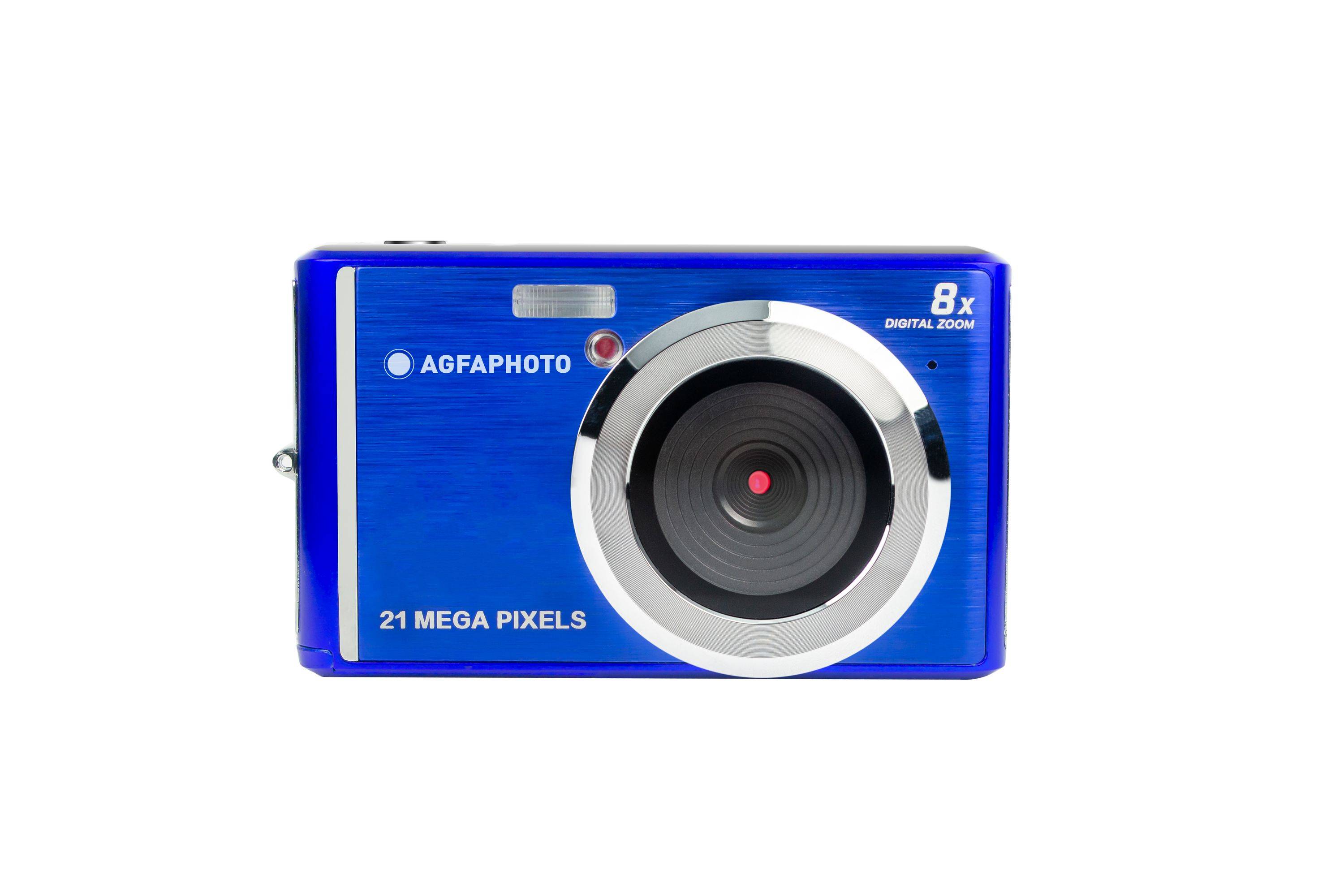 AgfaPhoto Realishot DC5200 - 21 MP Digitalkamera Blau mit CMOS-Sensor & 8-fachem Digitalzoom - HD 720p Videoaufnahme