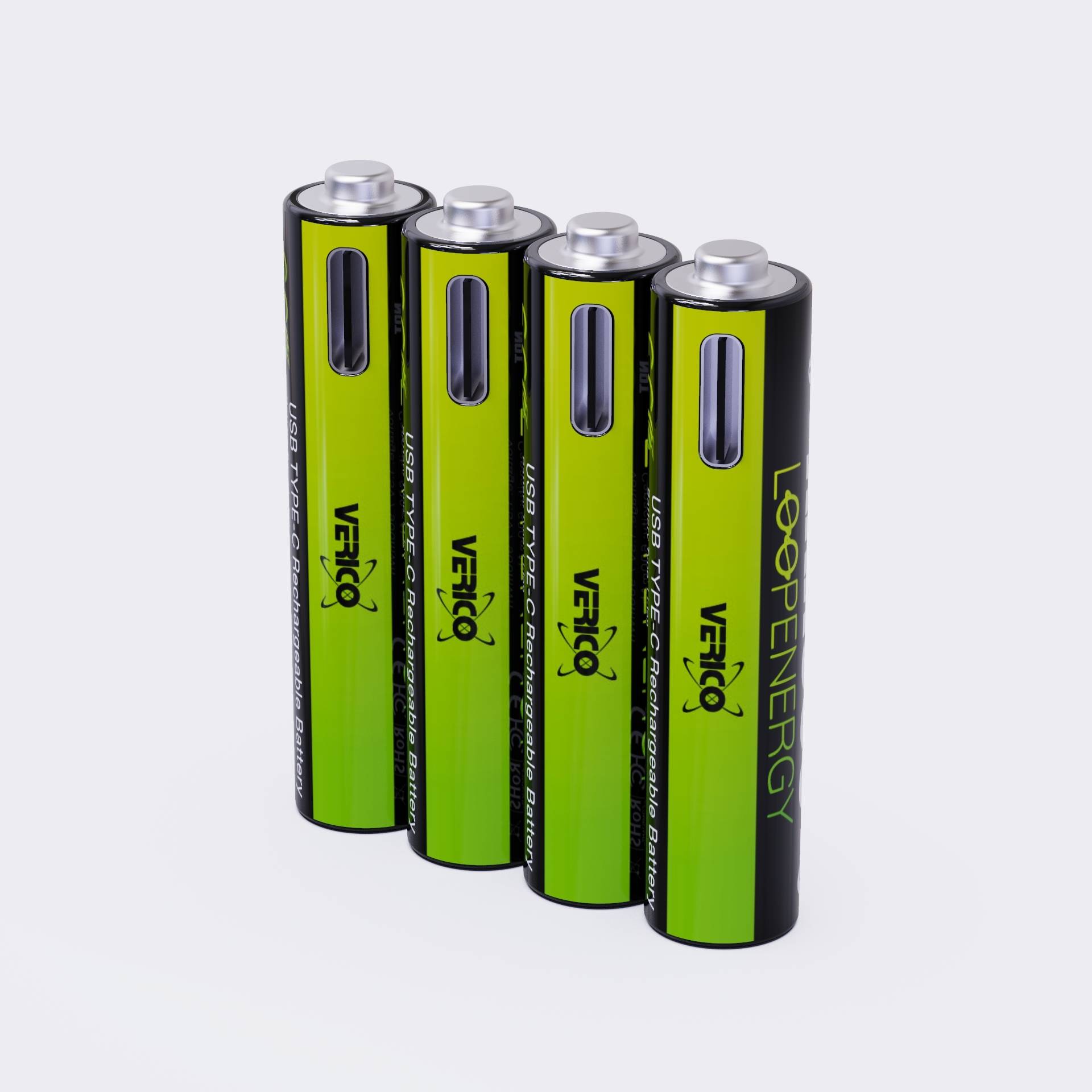 LoopEnergy Li-Ion-Akku AAA900, USB-C, 4er-Pack