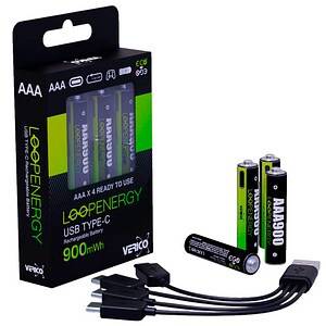 Verico LoopEnergy USB-C Micro AAA -Ak - Akku - Micro (AAA) - 600 mAh - 1,5 V