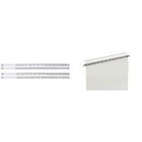 ELBA Organisationsstreifen vertic 1, blanko, weiß aus Karton, 160 g-qm, zum Einstecken in Organisationsleiste