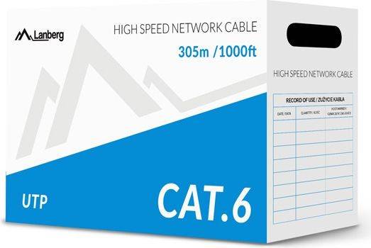 Lanberg LCU6-10CC-0305-S Netzwerkkabel 305 m Cat6 U/UTP (UTP) Grau (LCU6-10CC-0305-S)