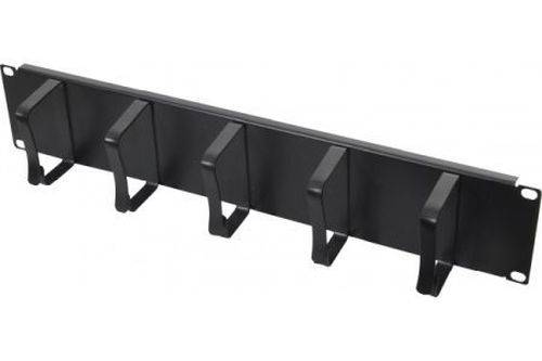 Dexlan 19" Rangierfrontplatte, 5 x 60mm, 2HE, RAL 9005 schwarz