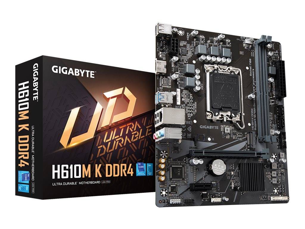 Gigabyte H610M K DDR4 - 1.0 - Motherboard - micro ATX - LGA1700-Sockel - H610 Chipsatz - USB 3.2 Gen 1 - Gigabit LAN - O