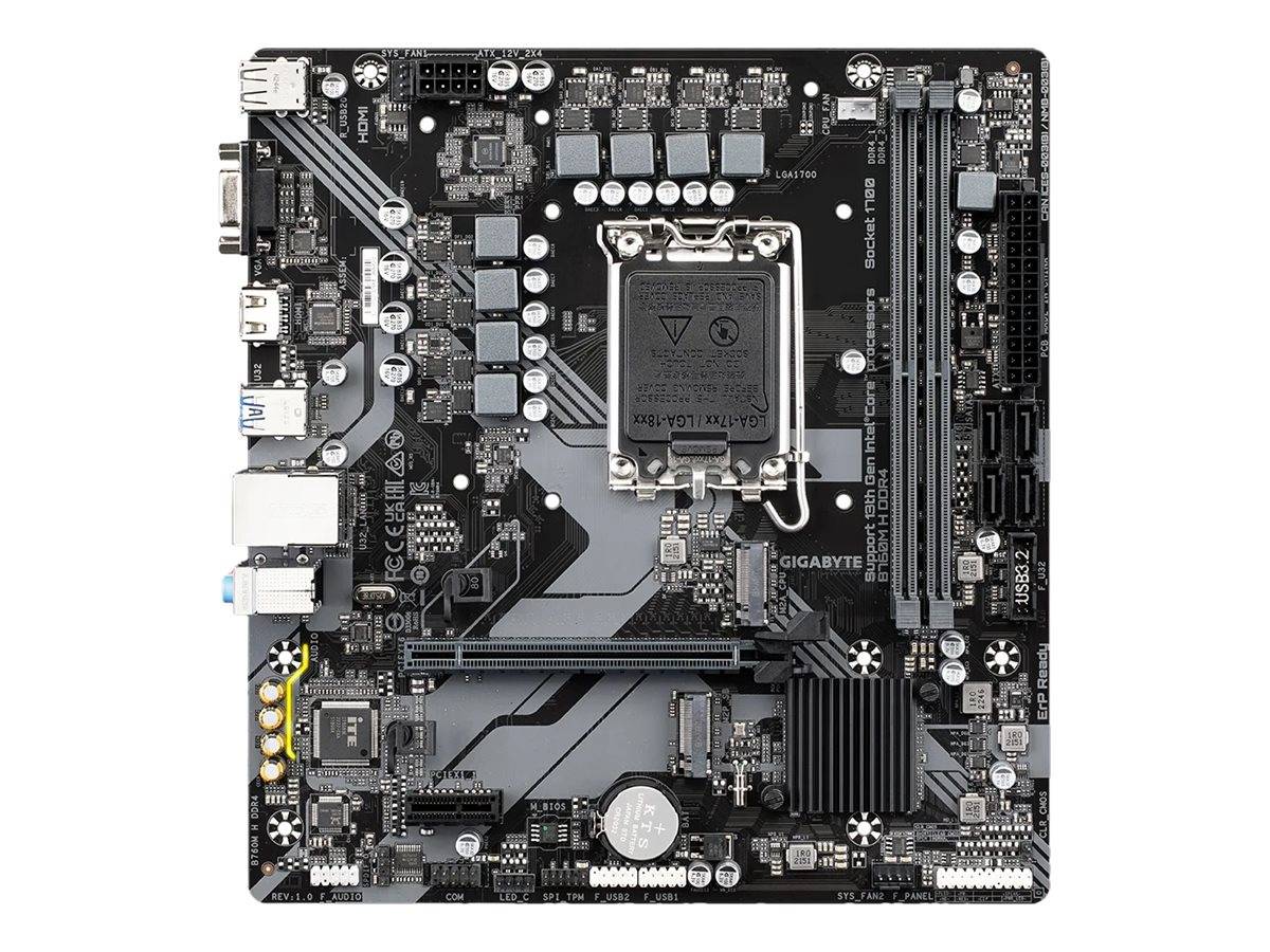Gigabyte B760M H DDR4 - 1.0 - Motherboard - micro ATX - LGA1700-Sockel - B760 Chipsatz - USB 3.2 Gen 1 - Gigabit LAN - O