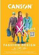 CANSON Studienblock XS'MART FASHION DESIGN, DIN A4 sehr weißes und glattes Papier, 30 Blatt, 180 g/qm,