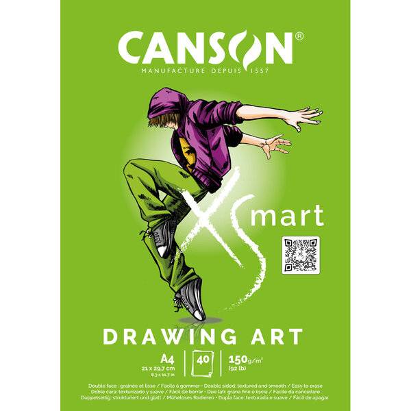 Zeichenblock Drawing Art - A4 40 Blatt 150 g/qm weiß.